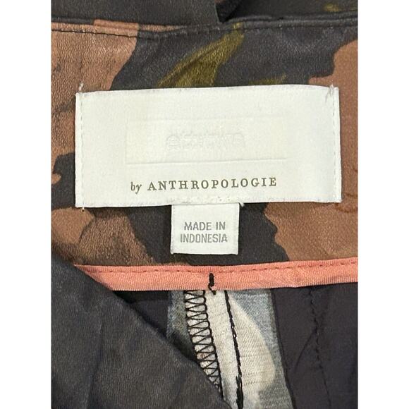 Anthropologie x ettiva Satin Flare Floral Pants Women's size 0 - Picture 3 of 4